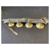 Vintage set of horse hames or shaft bells mounted