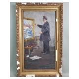 Vintage signed Ovgorov A. V. (1926) oil on panel