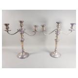 Pair of sterling silver weighted candlesticks