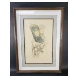 Signed Chaim Rosen lithograph
