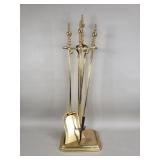 Vintage brass fireplace tools