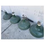 4 vintage Benjamin industrial pendant lights