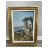 Signed framed antique oil on canvas