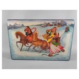 Signed Russian hand painted lacquer box