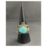 Vintage sterling silver and turquoise ring