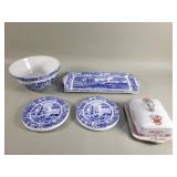 Group of spode porcelain and earthenware bowls,
