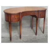 Vintage satinwood kidney shaped desk