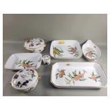 Group of Royal Worcester porcelain lidded bowls,
