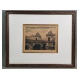 Signed Peder Mï¿½ller etching