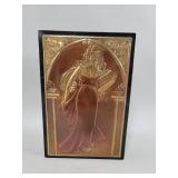 Soviet Era Art Nouveau style wood and brass