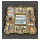 Vintage Peruvian reverse hand painted glass