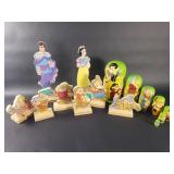 Group of Snow White wood table top cutout