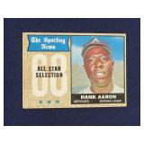 1968 Topps Hank Aaron All-Star selection card