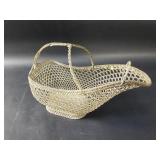 Vintage French silver plate wire mesh wine b