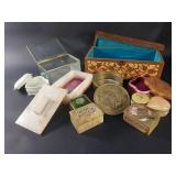 Group of trinket and jewelry boxes