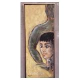 Signed Jeanne 1959 oil on canvas