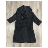 Vintage black wool blended double breasted