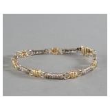 14k gold and diamond bracelet