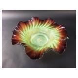 Antique Victorian cased art glass brides basket
