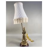 Brass figural table lamp