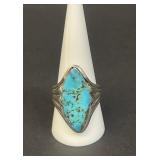 Vintage sterling silver and turquoise ring