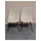 Pair of vintage Chromcraft fiberglass chairs