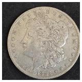 1885-O Morgan silver dollar coin