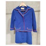 Aan hand-fashioned wool skirt suit