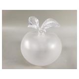 Vintage lalique frosted crystal apple perfume