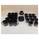 Set of 12 Arcoroc France mugs, cups & saucers