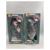 Pair of vintage "REX" battery operated dinosaur