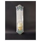 Art nouveau ceramic wall pocket depicting a