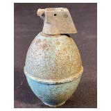 Vietnam war military practice metal grenade