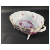 Herend (Hungary) hand painted porcelain footed