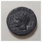 Ancient Sicilian Arkagas bronze hemilitron coin