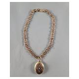 Antique Victorian 10k gold necklace with 10k