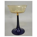 Art Deco hand blown glass centerpiece