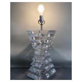 Mid century style acrylic stacked table lamp
