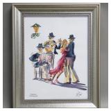 Signed "Tango Uruguay " watercolor and ink