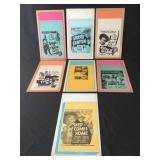 7 western film movie window cards 1936-1949