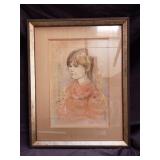 Pencil signed Hibel lithograph numbered