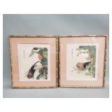 Pair of Asian mixed media paintings