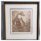Pencil signed Mary Vickers #29/75 "My Garden"