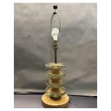 Mid century style acrylic tiered table lamp with