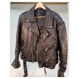 Vintage Leather Gold brand motorcycle jacket