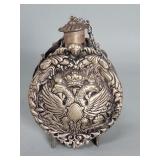 Vintage Russian brass gunpowder flask