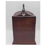 Vintage Bombay rotating tiered jewelry box with