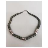 Vintage Native American silver and beaded necklace