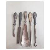 Antique silver handle utensils