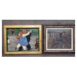 Oil painting on board & print art
